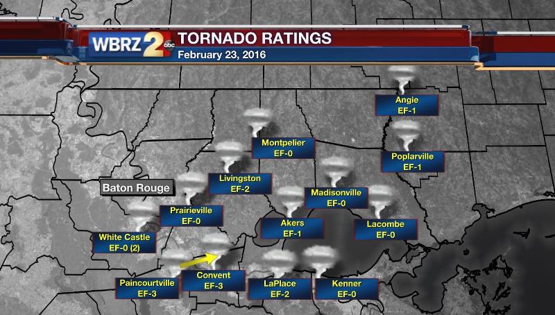 FULL REPORT: 13 tornadoes confirmed by National Weather Service