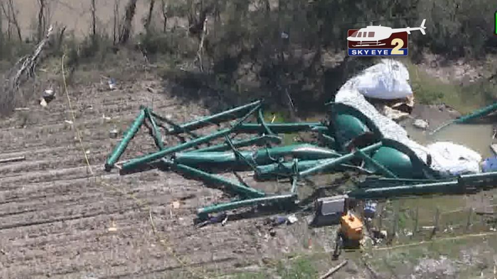 WATCH: SkyEye2 finds wide spread destruction in Assumption Parish