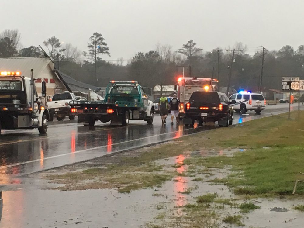 Roads closed after heavy winds knock down power lines