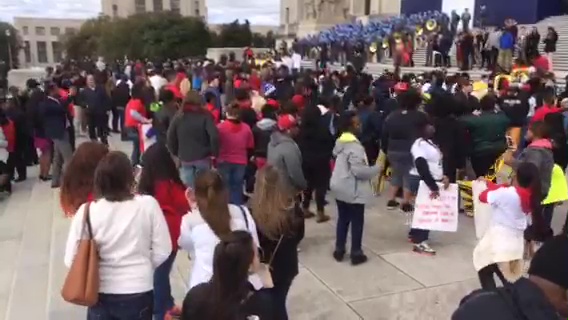 College students rally against cuts at the Louisiana Capitol