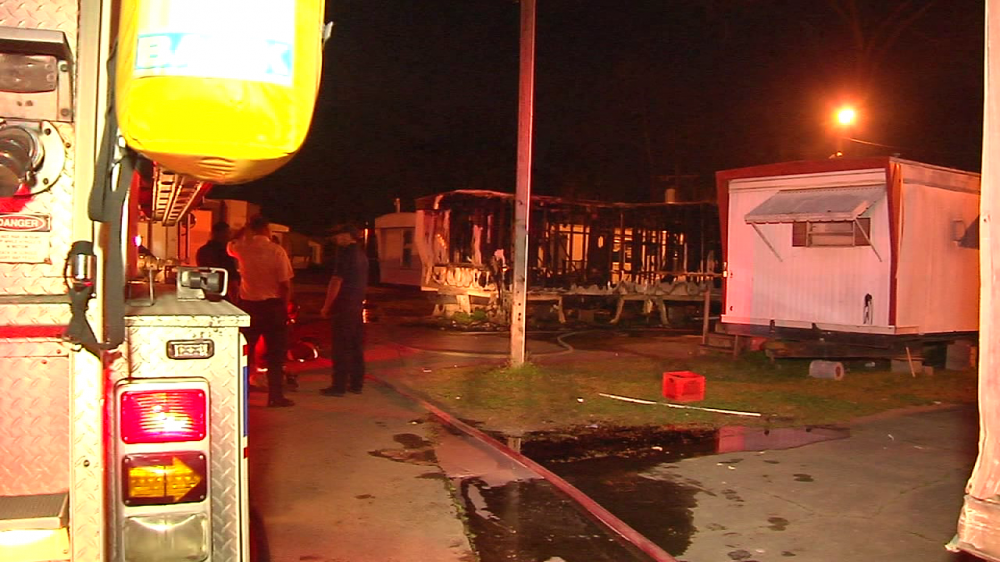 Arson suspected in mobile home fire