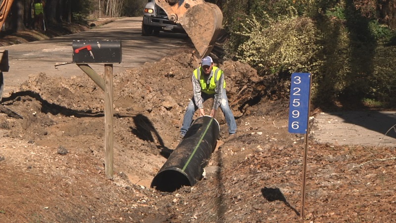 Walker drainage work begins