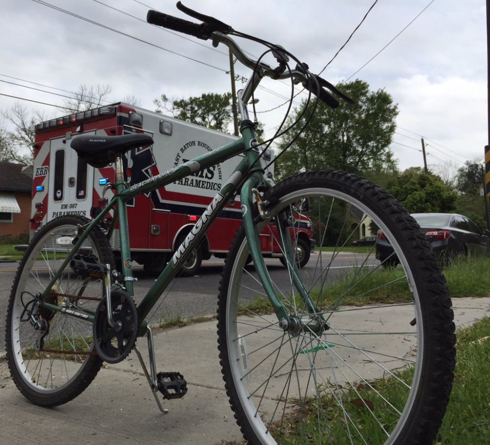 Cyclist hit by car near LSU campus