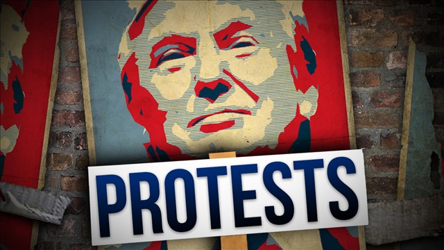Protests against Trump risk backlash in GOP primary