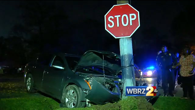 Witness says car was driving erratically before crashing into pole; 1 injured