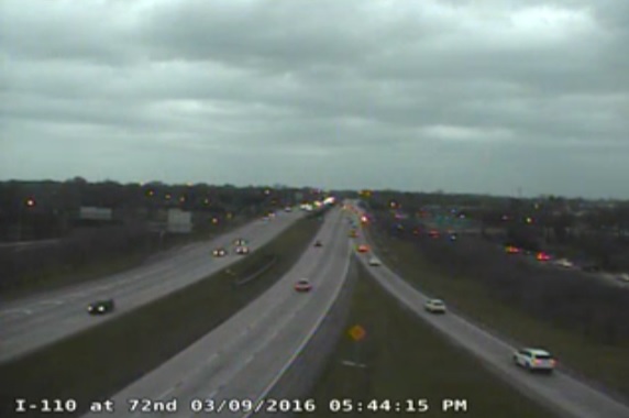 Car flips into bayou along I-110 Wednesday evening