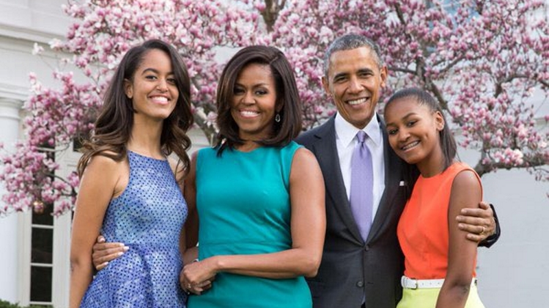 Obama and family attend Easter service at historic VA church