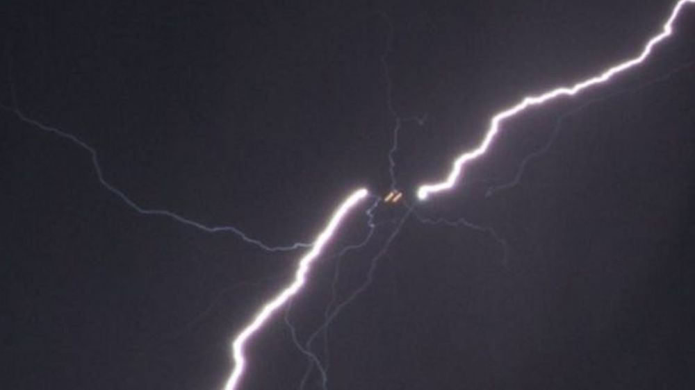 WATCH: Lightning strikes passenger jet