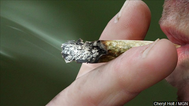 Pot activists smoke outside the White House