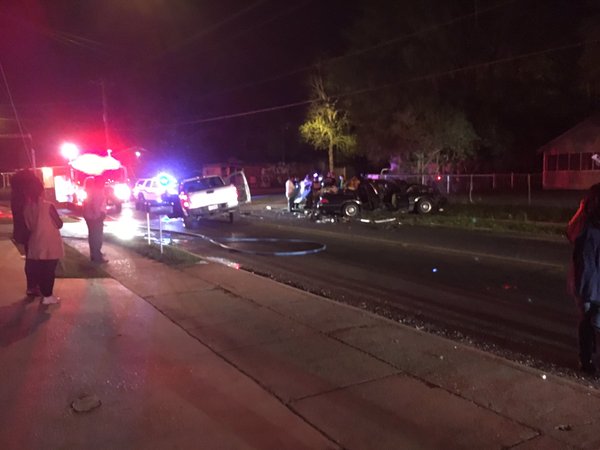 Car crash on Groom Road injures three people