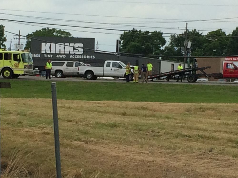 Fire truck crash on Airline Highway, one transported to hospital