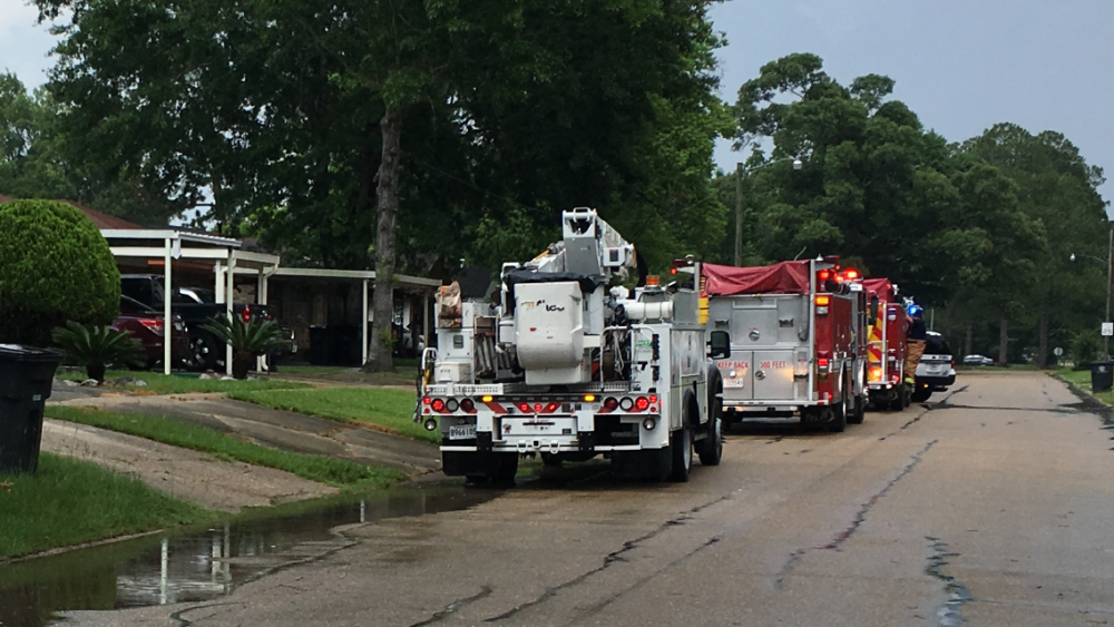 Shed caught fire on Perimeter Drive after struck by lightning