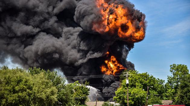 Hazardous materials released in Houston warehouse fire