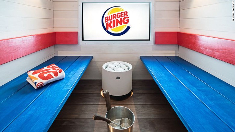 New Burger King restaurant in Helsinki has sauna inside