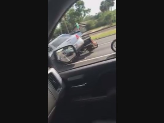 VIDEO: Car runs over motorcyclists in road rage incident
