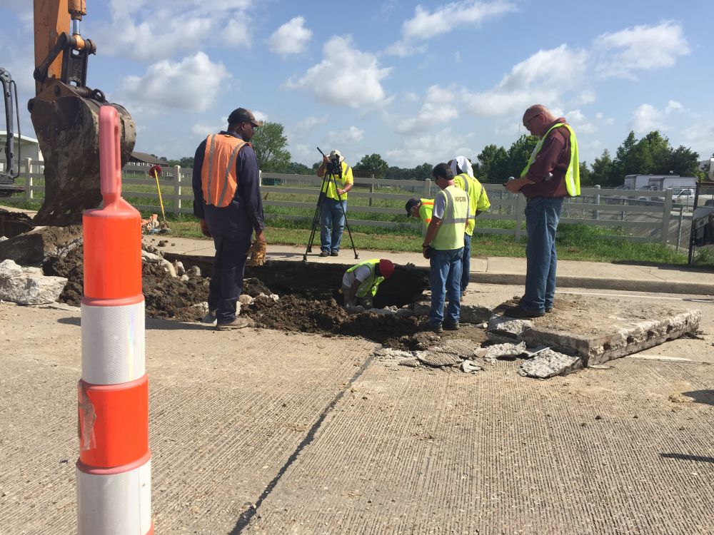Westbound lanes of Skip Bertman Dr. closed due to roadway failure