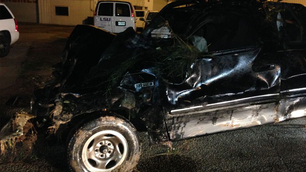 Man arrested for DWI after crashing truck with infant inside into canal