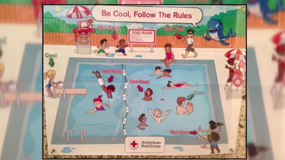 American Red Cross apologizes for 'super racist' pool safety poster