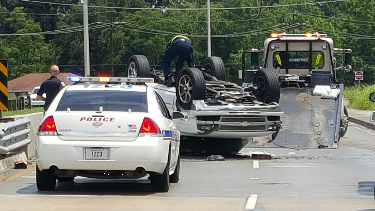 One injured after SUV flips over on Staring Lane