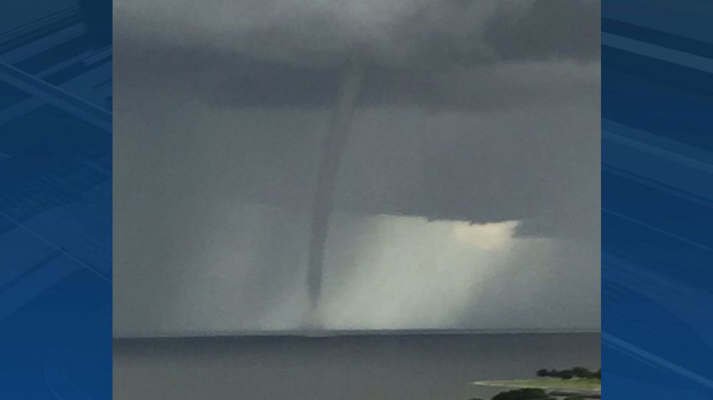 Cameras catch waterspout moving across Lake Pontchartrain