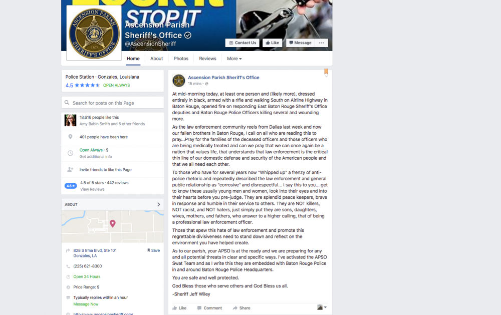 Ascension sheriff blames anti-police rhetoric for deadly shooting of officers