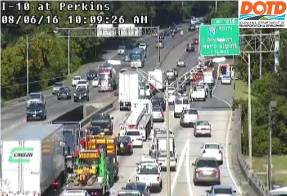 Wrecks, construction slow Saturday drivers on I-10