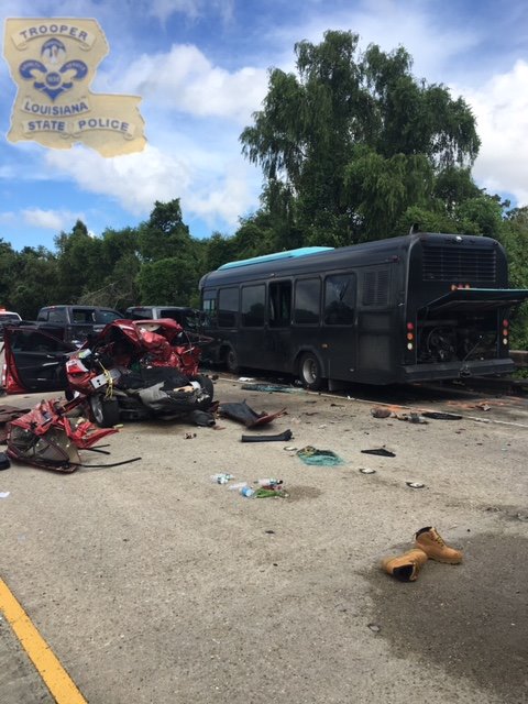 Police confirm third victim dead following I-10 bus crash near Laplace