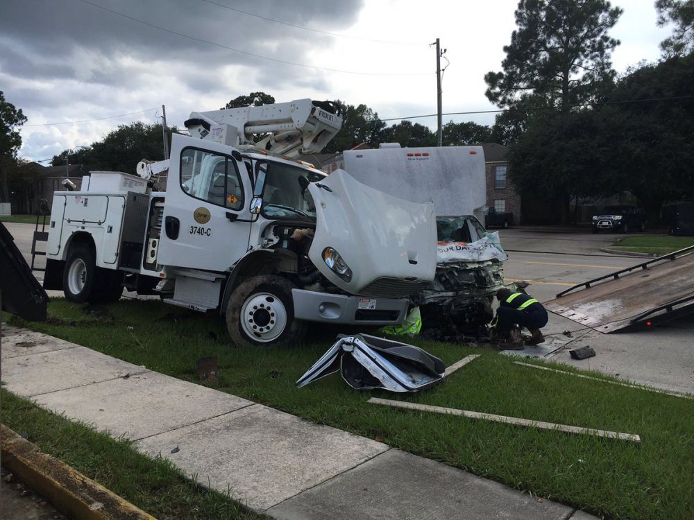 DPW truck involved in three vehicle crash; injuries reported