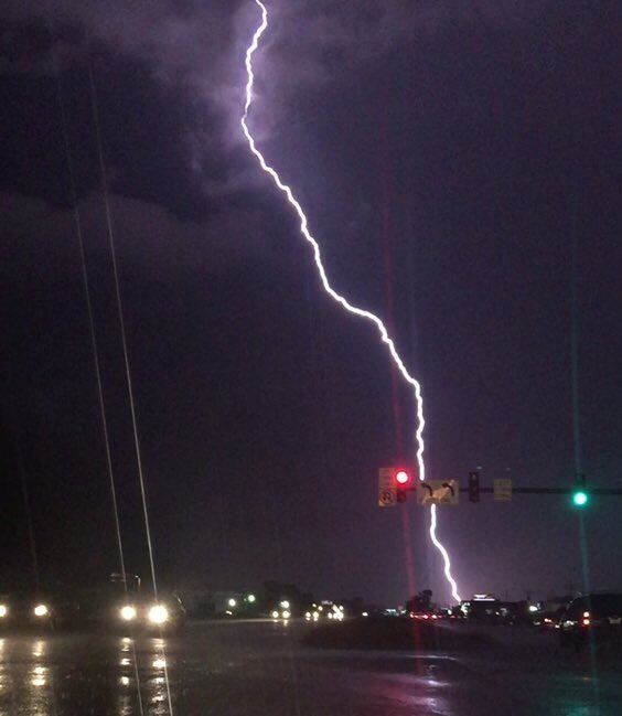 Scattered power outages after overnight lightning show