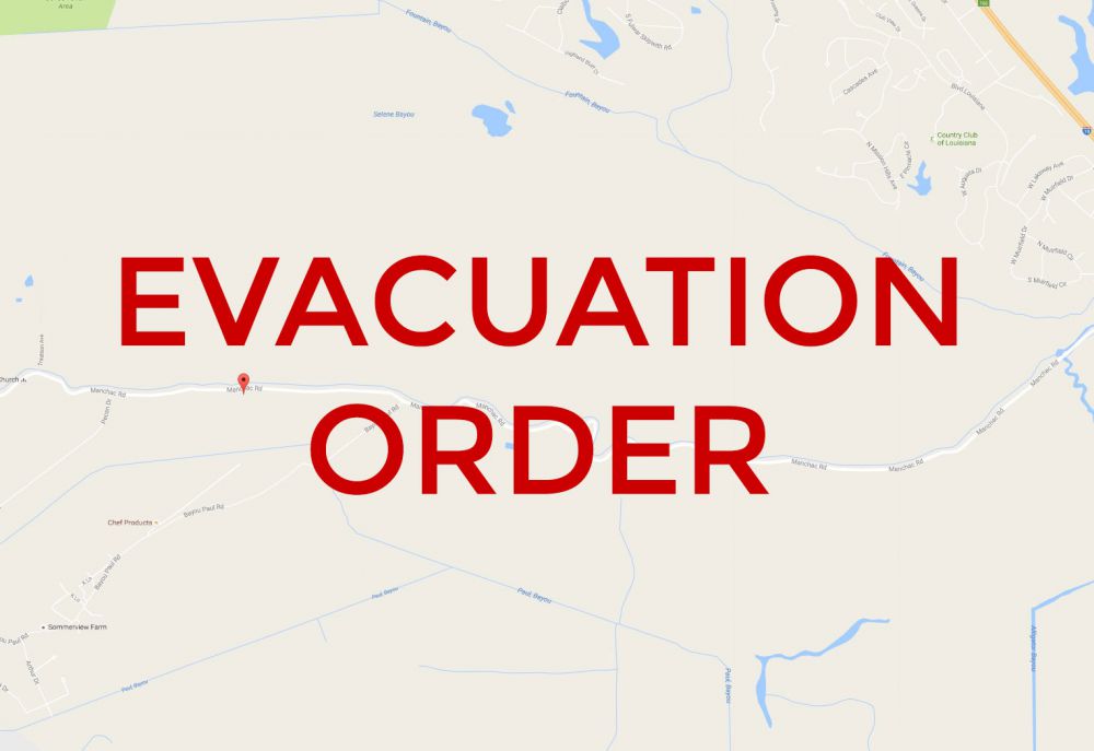 Bayou Manchac Rd. residents ordered to leave Monday