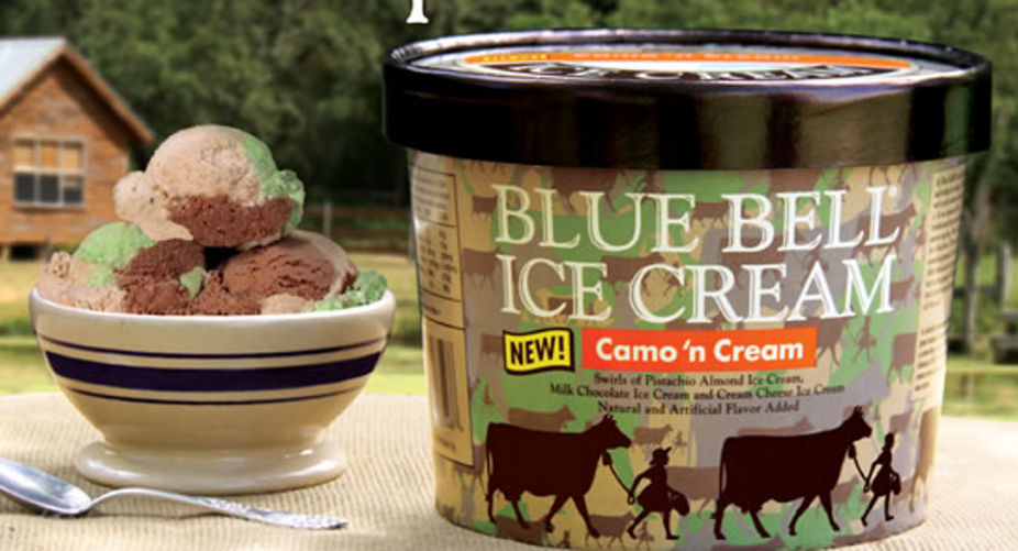 Blue Bell announces new Camo 'n Cream flavor