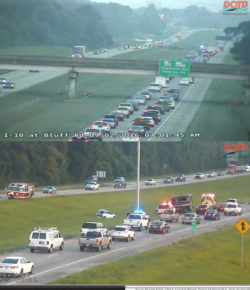 Three separate accidents cause heavy delays along I-10