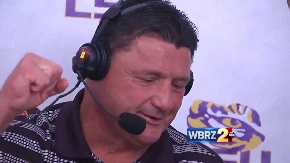 Orgeron makes radio debut as LSU Football Interim Head Coach