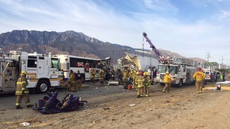 Tour bus crash in California kills 13, hurts 31