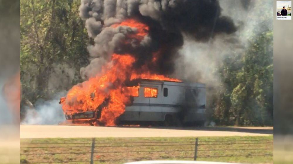 RV fire slows traffic on I-10 Tuesday
