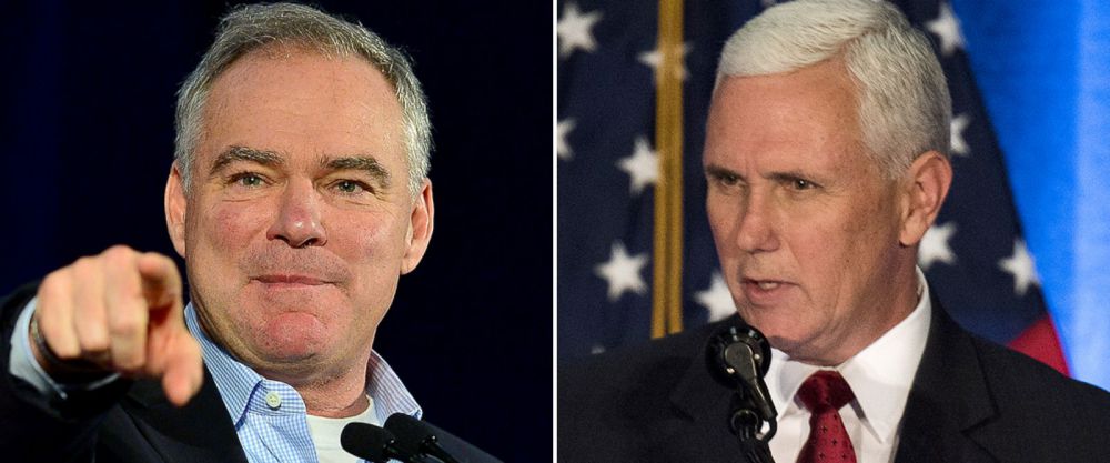 Mike Pence, Tim Kaine arrive at debate site