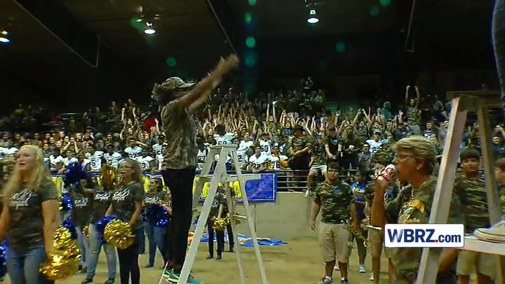 Rival high schools bonded after flood during joint pep rally