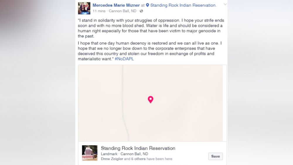 Facebook users checking in at pipeline protest to confuse law enforcement