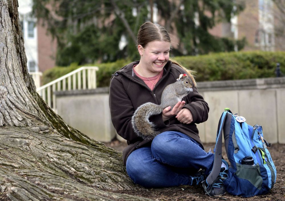 Campus critters are nuts for Penn State's 'Squirrel Girl'