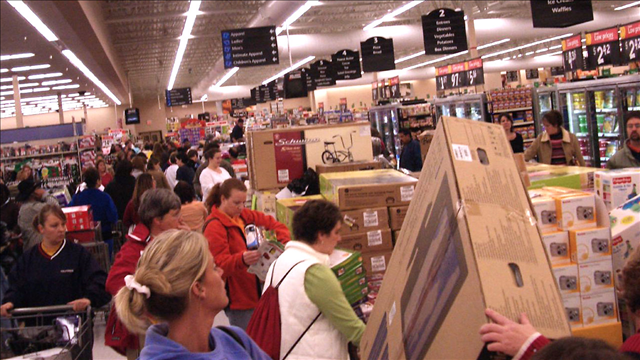 Shoppers out looking for deals on Black Friday