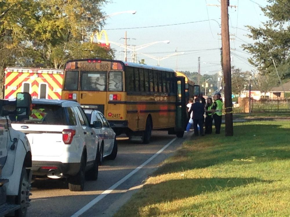 School bus crash on Helene Street
