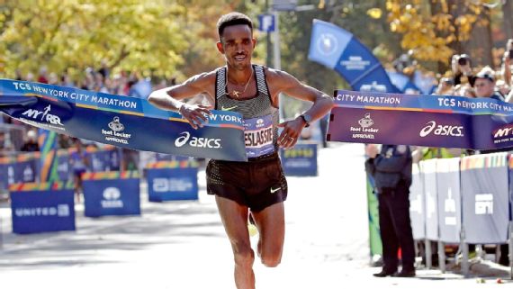 Eritrea's Ghirmay Ghebreslassie wins NYC marathon
