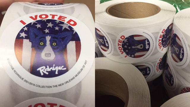 Louisiana voters sell Blue Dog stickers online