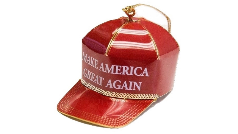 Trump selling campaign hat Christmas tree ornament for $149