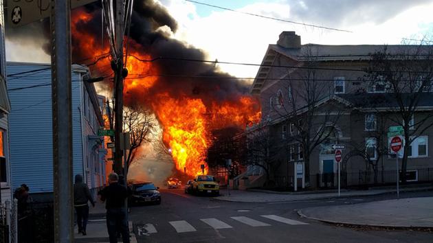 Massachusetts firefighters battle large Cambridge fire