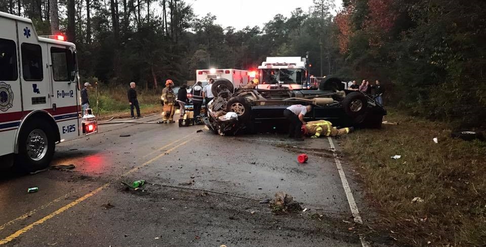 Passengers survive after vehicle flips, lands upside down in Covington crash