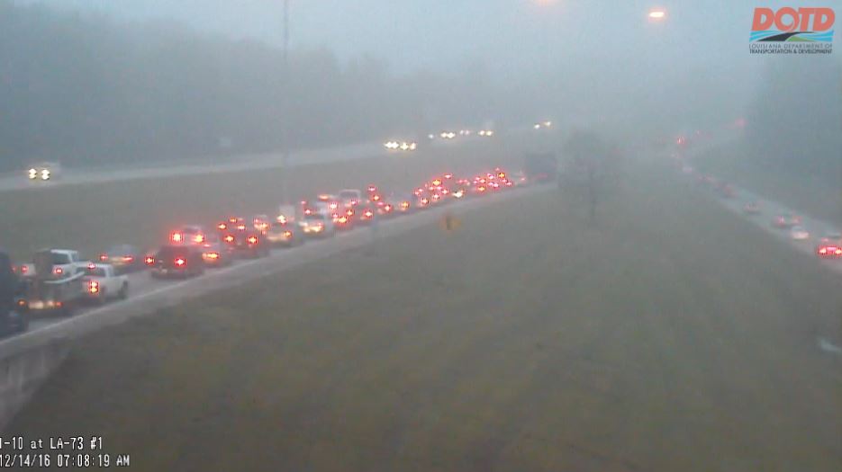 Accident on I-10 WB near LA 73