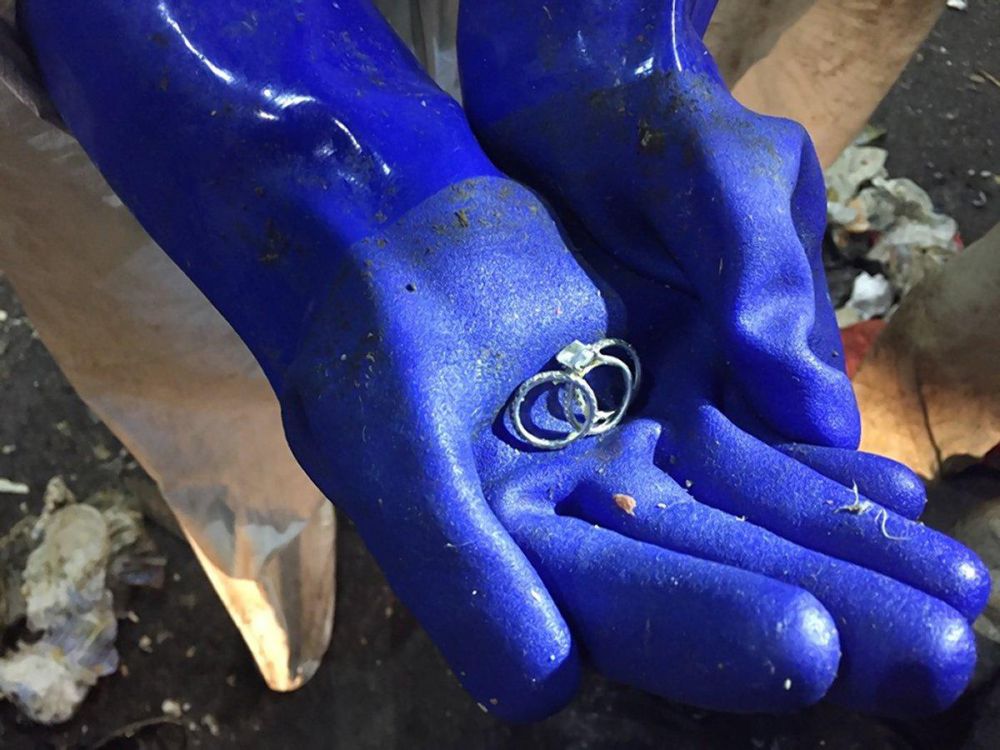 New York City woman finds lost wedding ring in trash dump