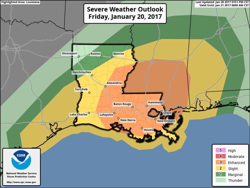 TORNADO WATCH in effect for Baton Rouge area