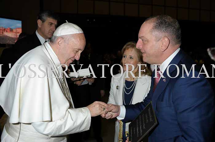 Photos: Governor, Pope meet at the Vatican Wednesday